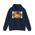 Sunset Palm Hoodie – Retro Beach Sunset Pullover