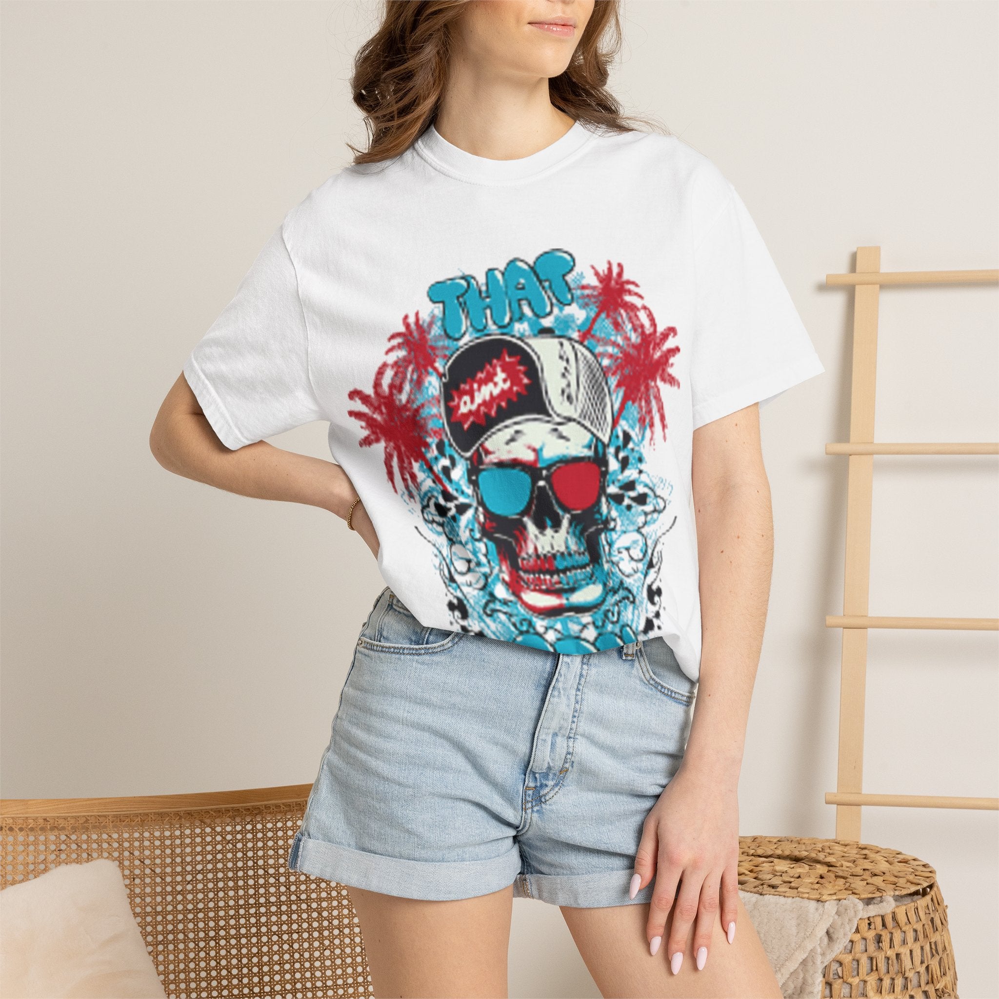 That’s Cool Skull T-Shirt — Retro Beach Skull Graphic Tee